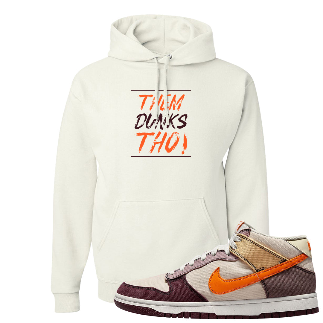 Coconut Milk Mid Dunks Hoodie | Them Dunks Tho, White