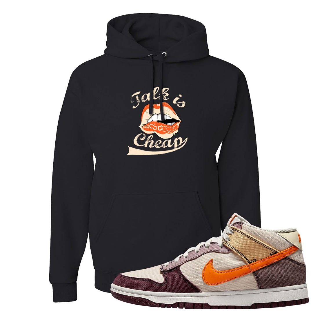 Coconut Milk Mid Dunks Hoodie | Talk Lips, Black