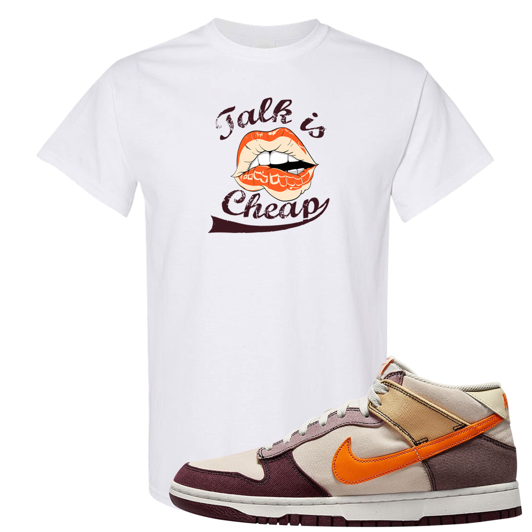 Coconut Milk Mid Dunks T Shirt | Talk Lips, White