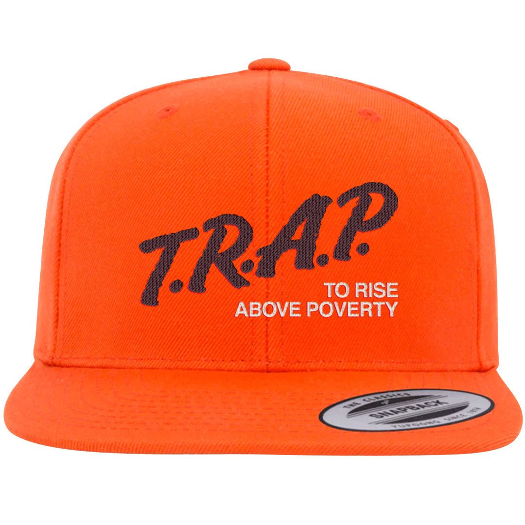 Coconut Milk Mid Dunks Snapback Hat | Trap To Rise Above Poverty, Orange