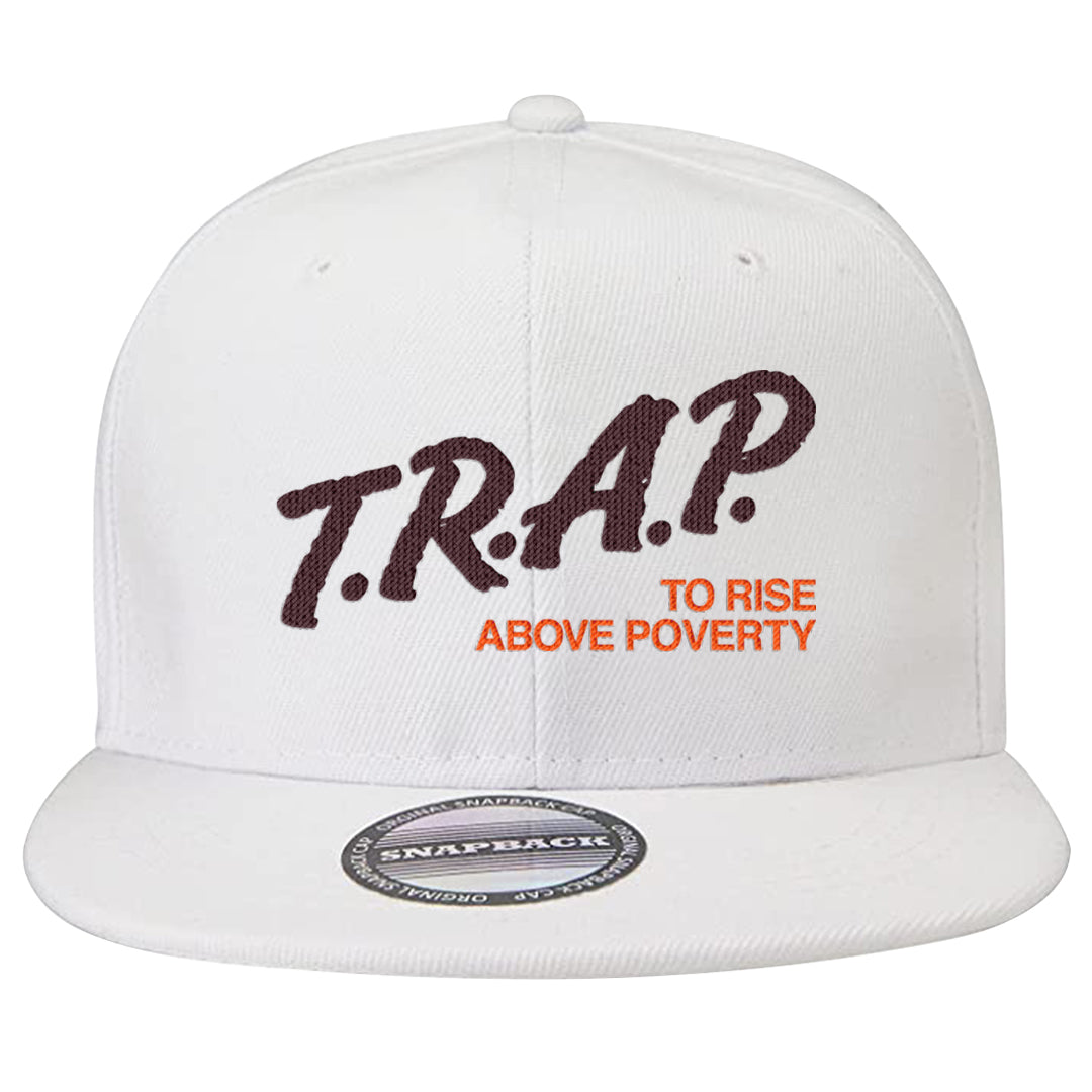 Coconut Milk Mid Dunks Snapback Hat | Trap To Rise Above Poverty, White