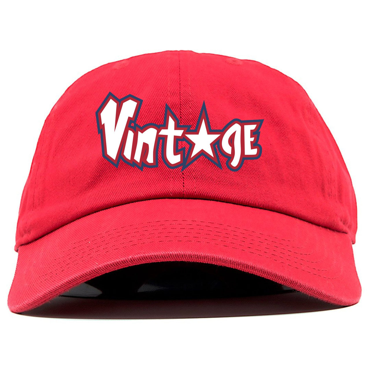 USA One Foams Dad Hat | Vintage Star, Red