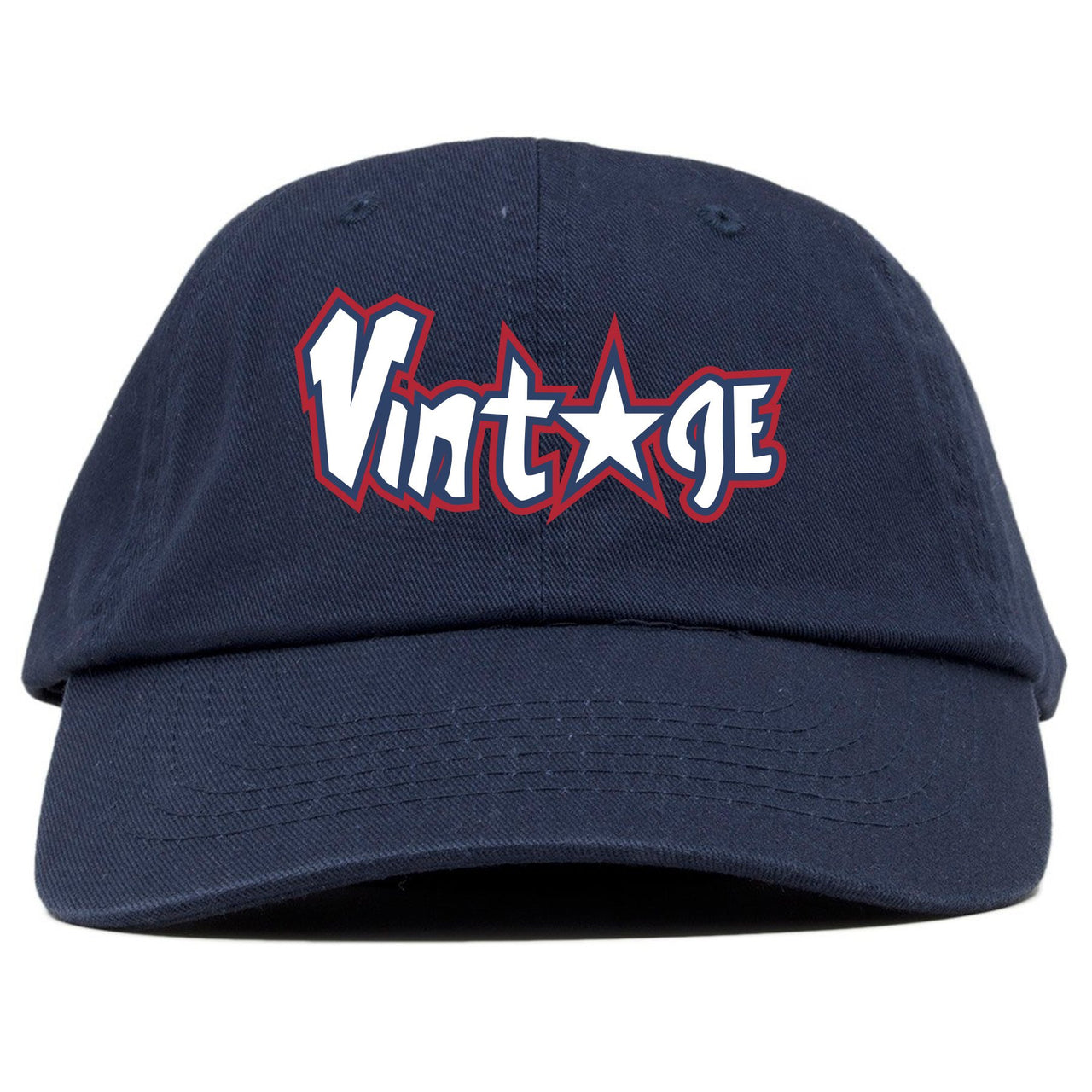 USA One Foams Dad Hat | Vintage Star, Navy