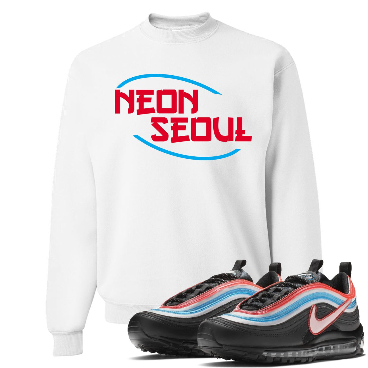 Neon Seoul 97s Sweater | Seoul in English, White