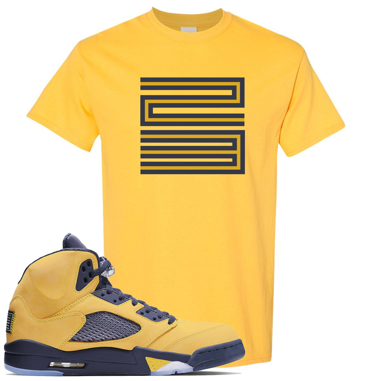Michigan Inspire 5s T Shirt | 23, Daisy Yellow
