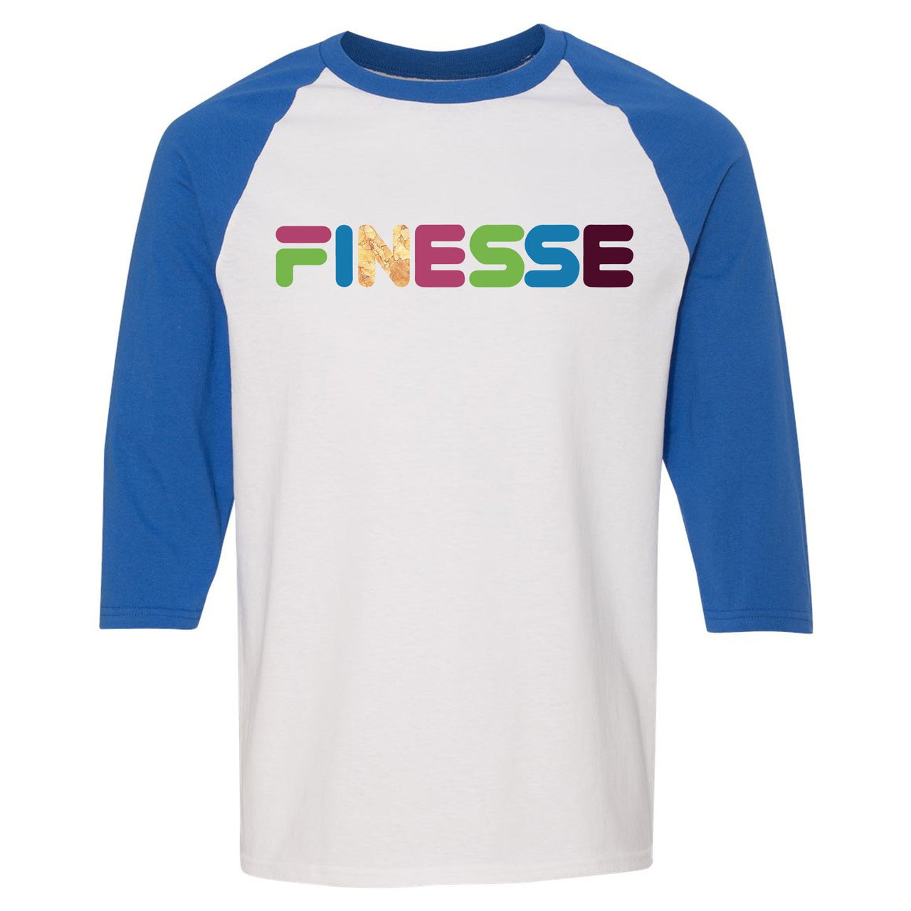 Multi Color Hyper Pink 720s Raglan T Shirt | Finesse, White and Blue