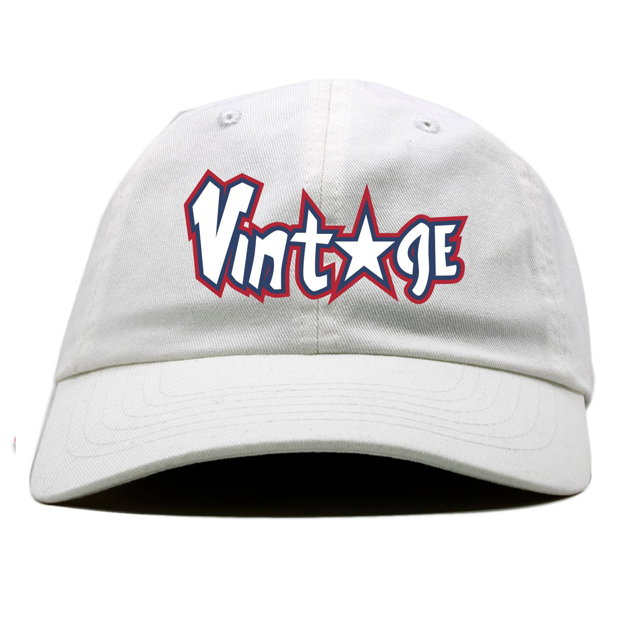 USA One Foams Dad Hat | Vintage Star, White
