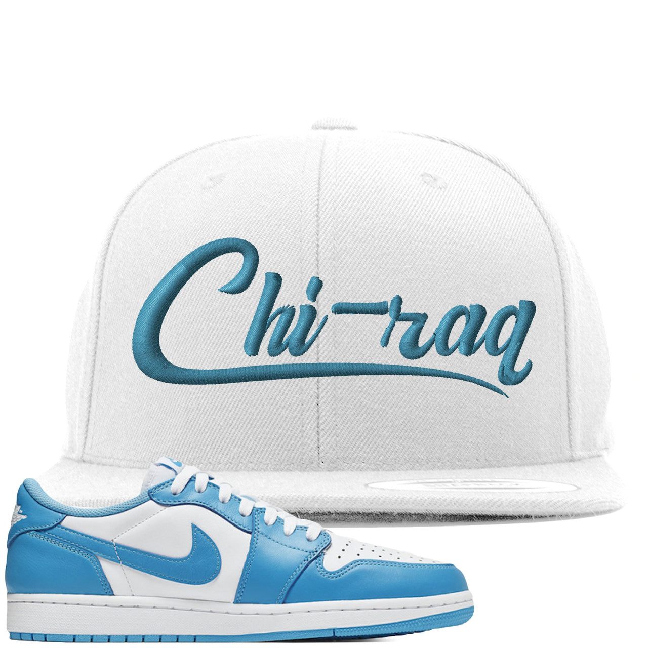 UNC Low 1s Snapback | Chiraq, White