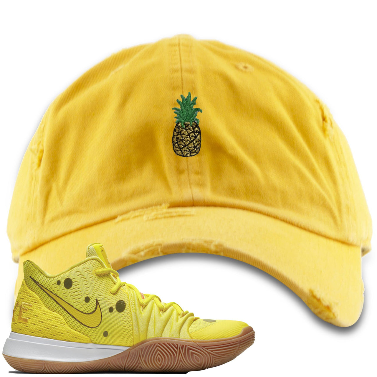 Spongebob K5s Distressed Dad Hat | Pineapple, Yellow