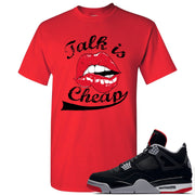 This red and black t-shirt will match great with your Air Jordan 4 Bred shoes