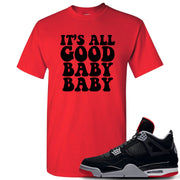 This red and black t-shirt will match great with your Air Jordan 4 Bred shoes