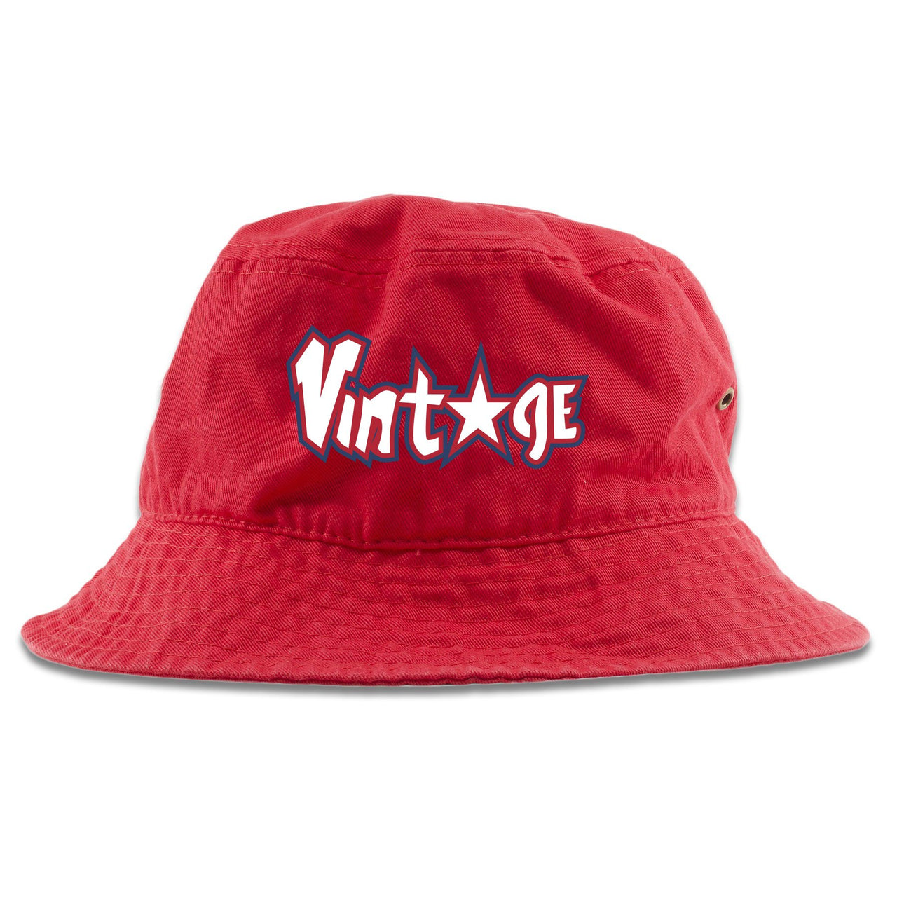 USA One Foams Bucket Hat | Vintage Star, Red
