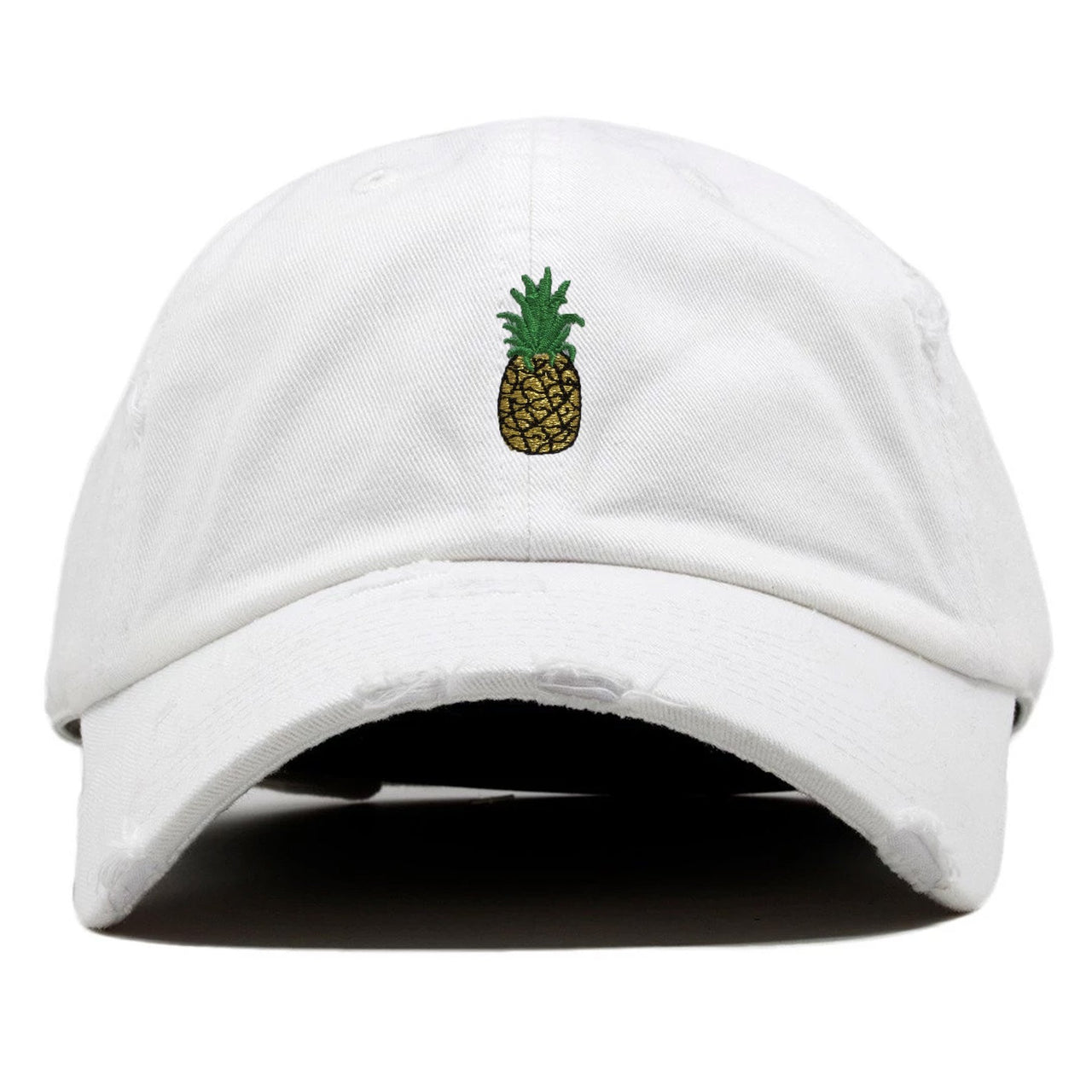Spongebob K5s Distressed Dad Hat | Pineapple, White