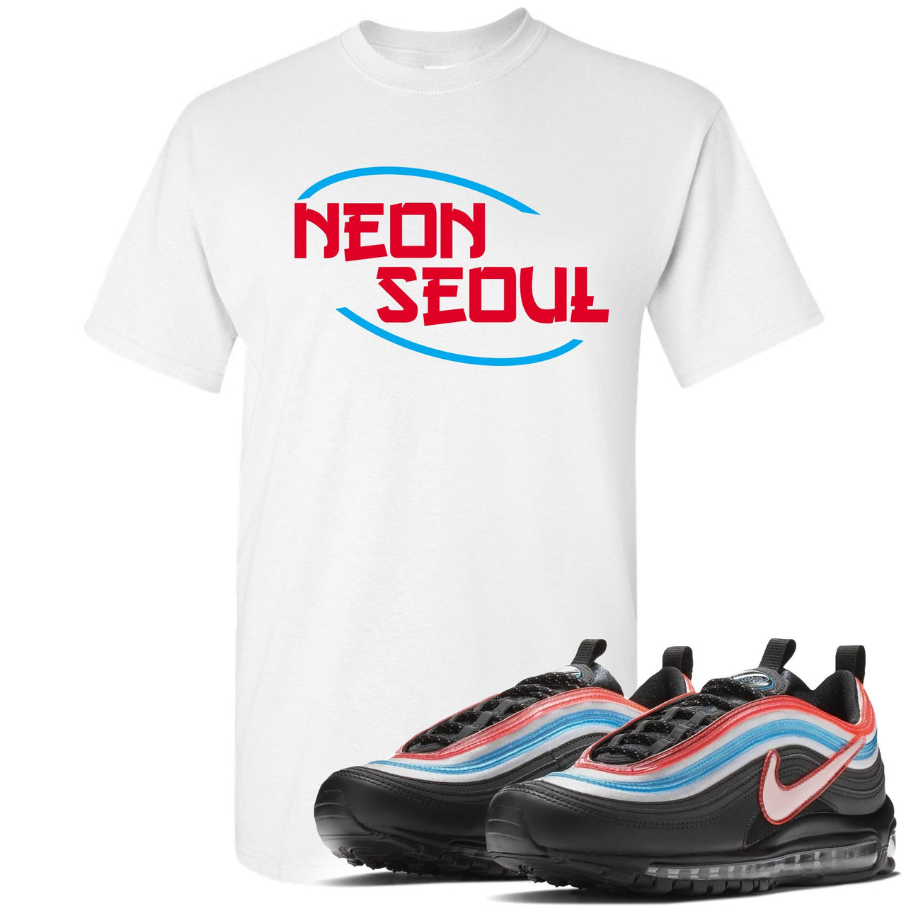 Neon Seoul 97s T Shirt | Seoul in English, White
