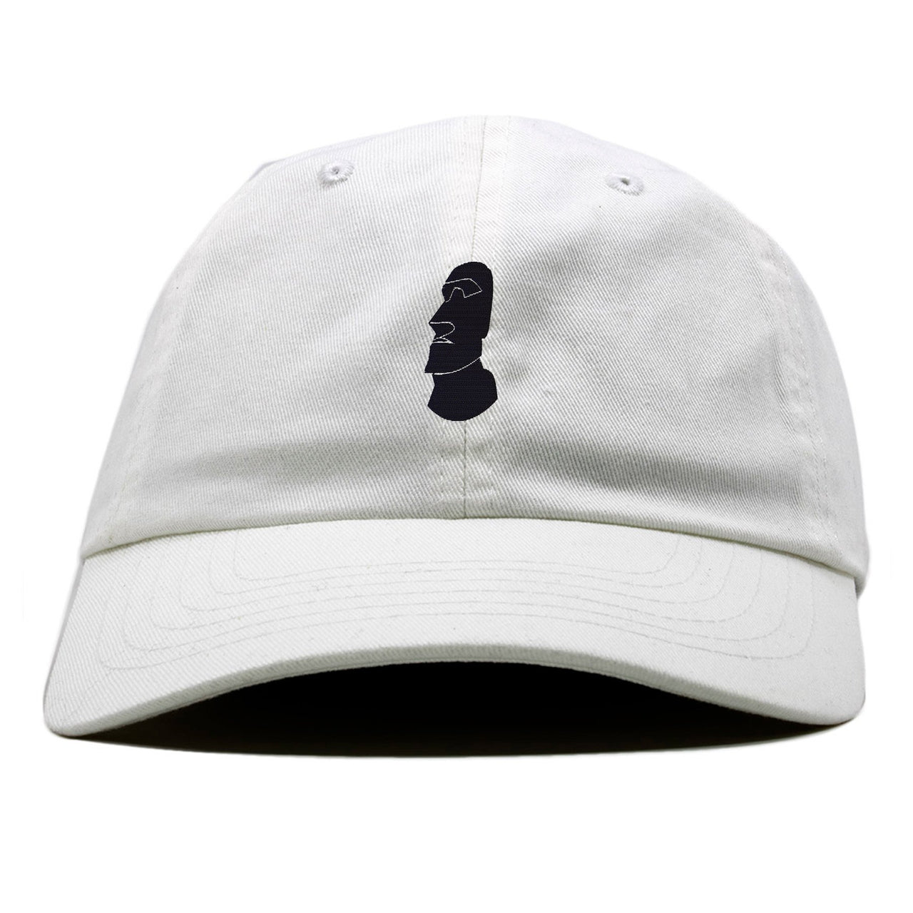 Squid K5s Dad Hat | Easter Island Head, White