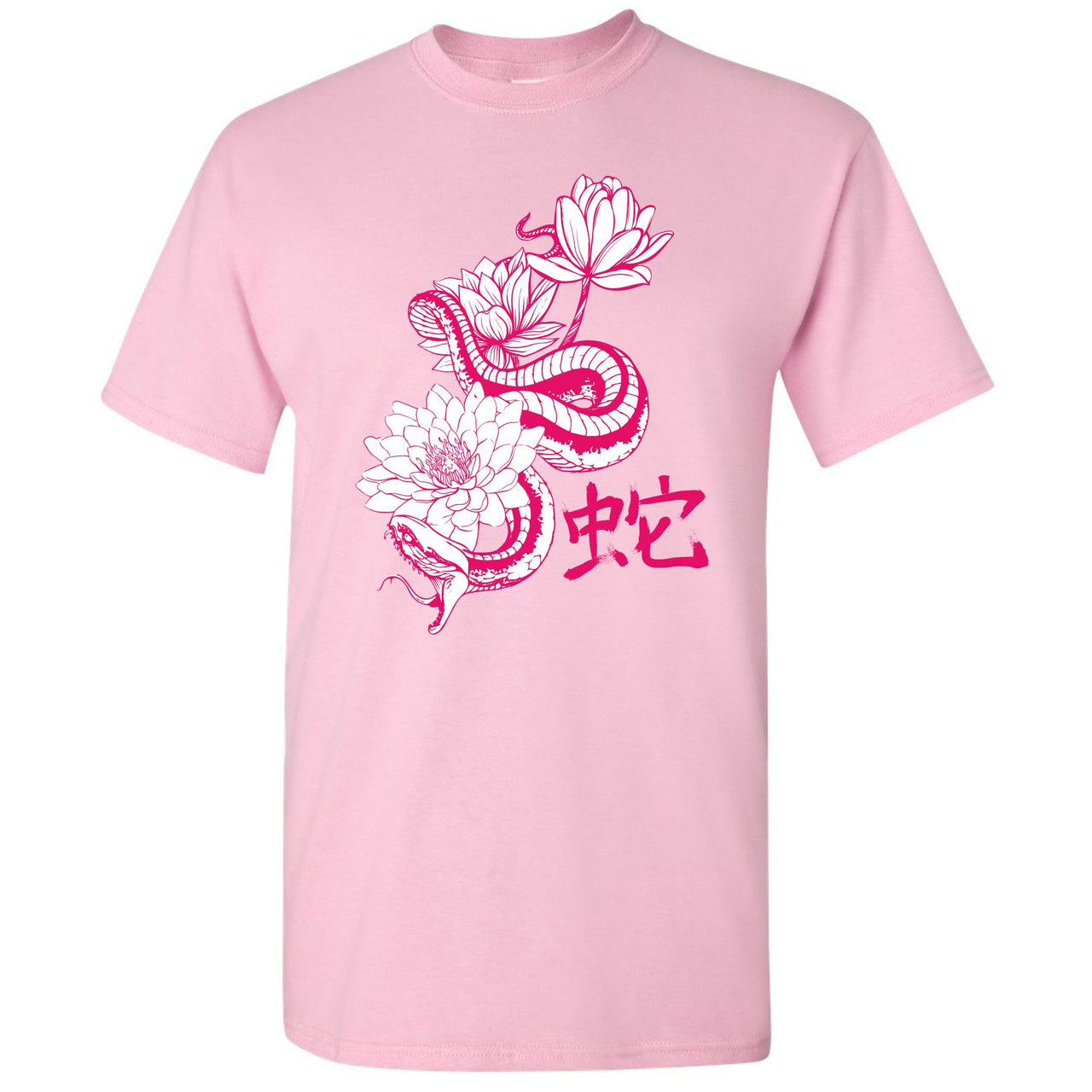 Pink Snakeskin WMNS Low 11s T Shirt | Snake and Lotus, Light Pink