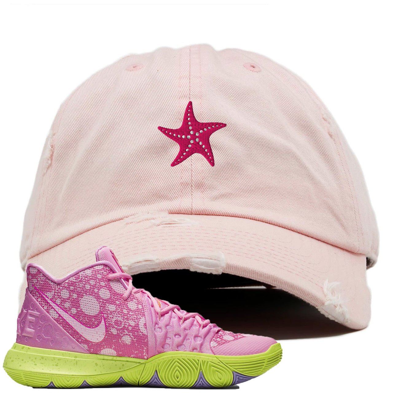 Patrick K5s Distressed Dad Hat | Starfish, Light Pink