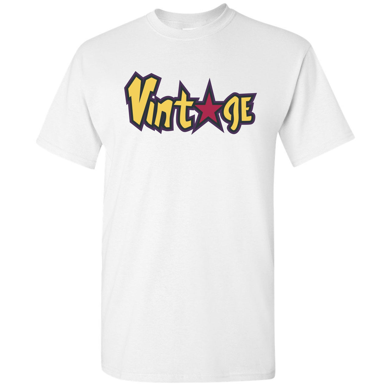 Varsity Maize Mid Blazers T Shirt | Vintage with Star Logo, White