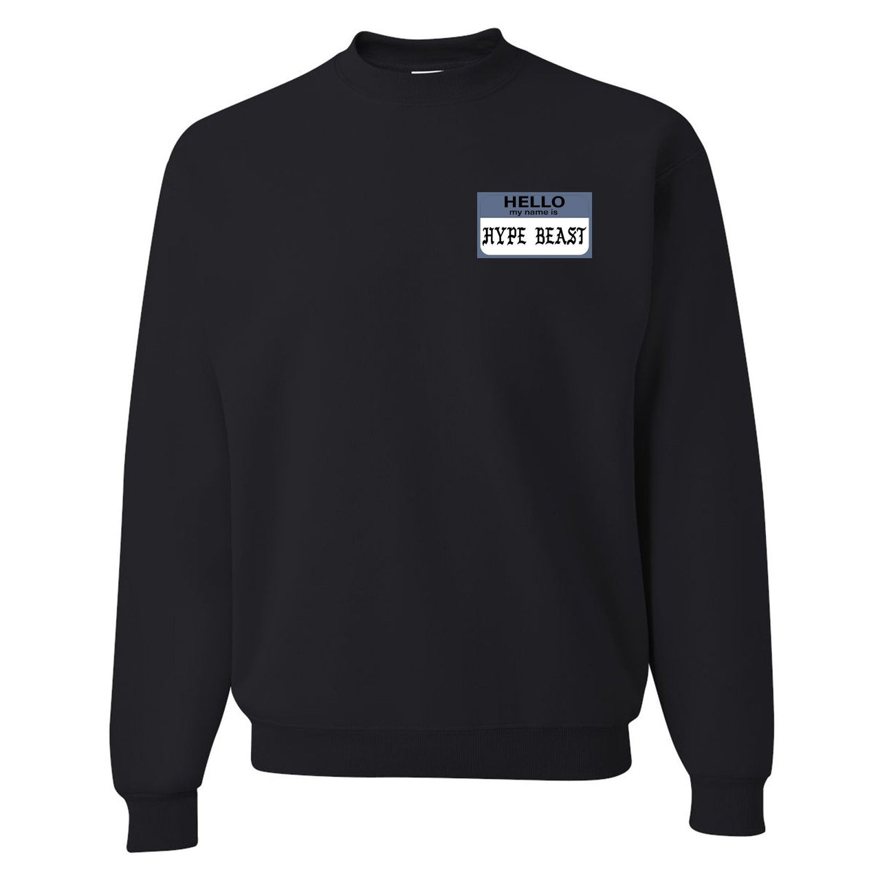 Cap and Gown 13s Crewneck Sweatshirt | Hello My Name is Hype Beast Pablo Style, Black