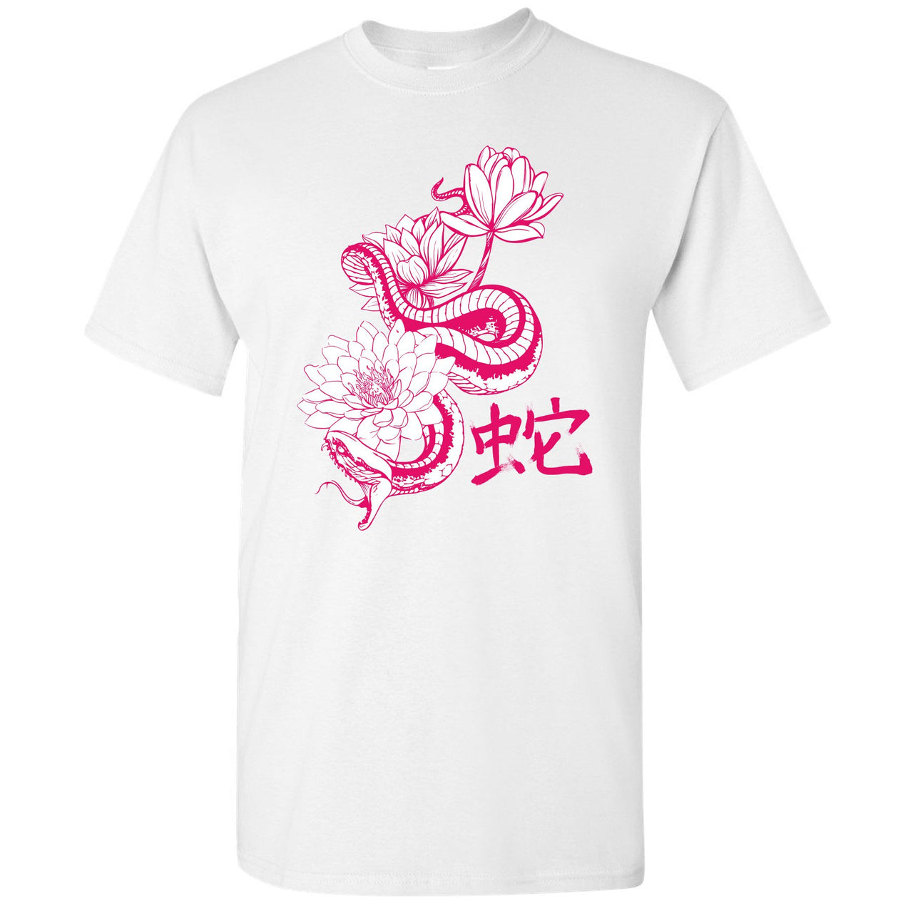 Pink Snakeskin WMNS Low 11s T Shirt | Snake and Lotus, White