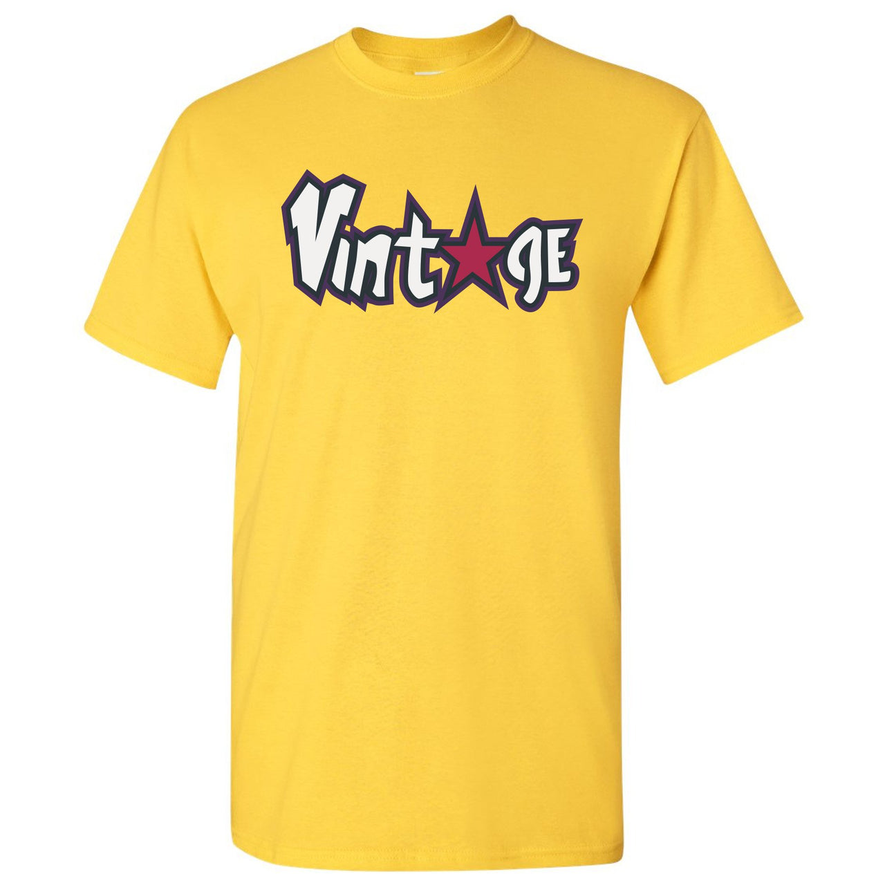 Varsity Maize Mid Blazers T Shirt | Vintage with Star Logo, Yellow