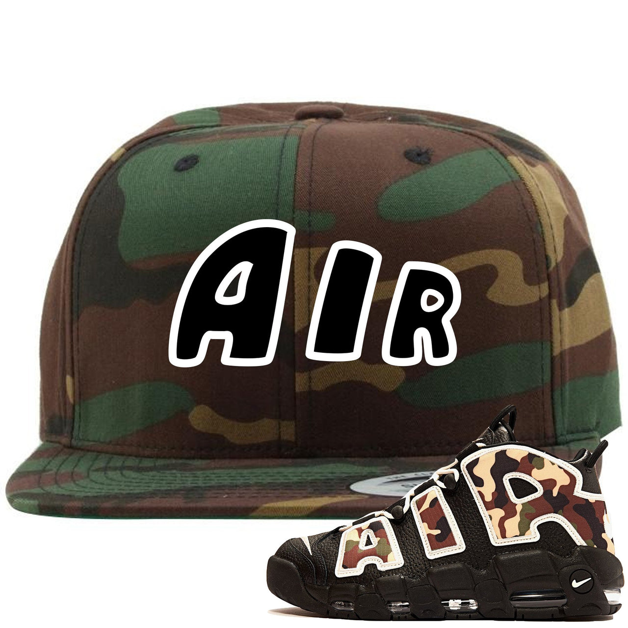 Camo Uptempos Snapback | Air, Camouflage