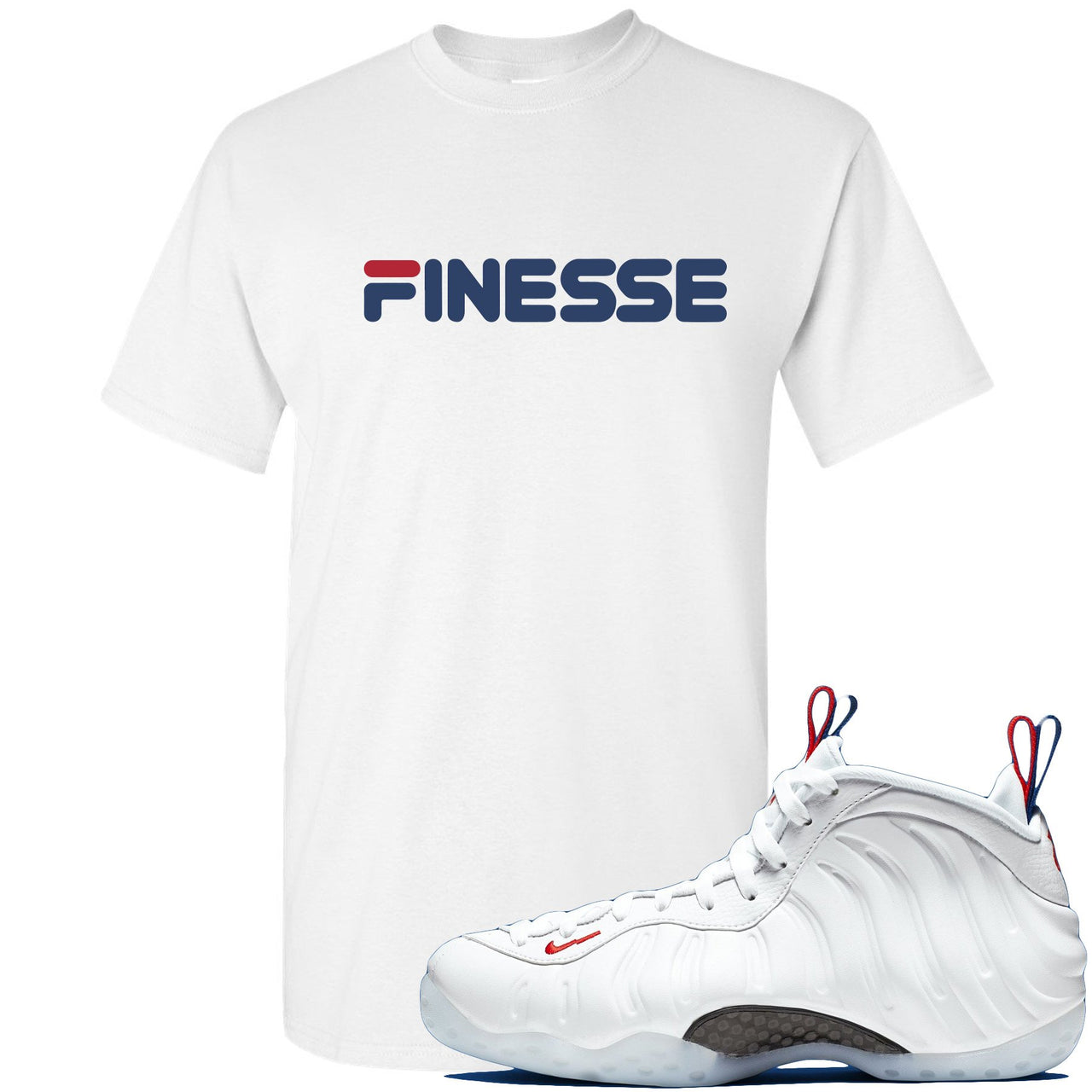 USA One Foams T Shirt | Finesse, White