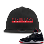 This black and red snapback will match great with your Air Jordan 4 Bred shoes