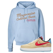Satellite AF 1s Hoodie | Mayonaise Colored Benz, Light Blue