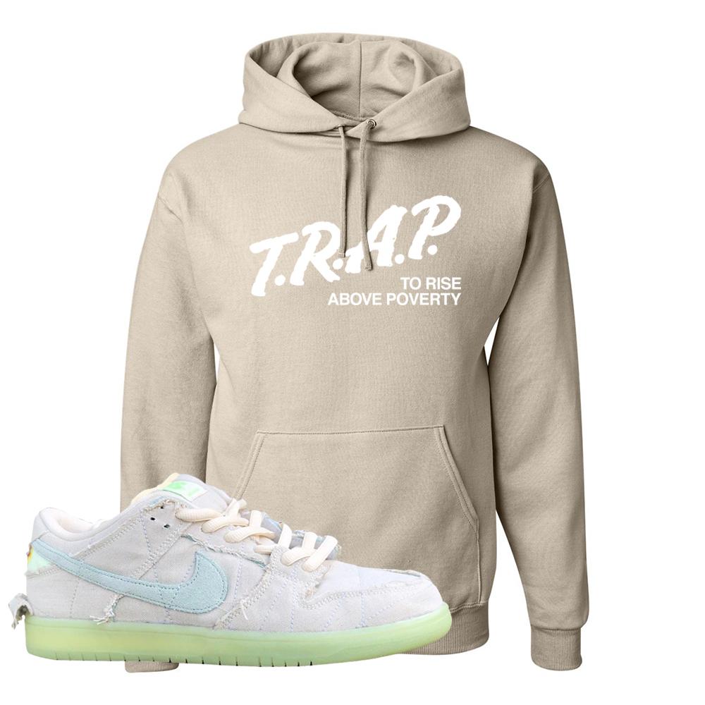 Mummy Low Dunks Hoodie | Trap To Rise Above Poverty, Sand