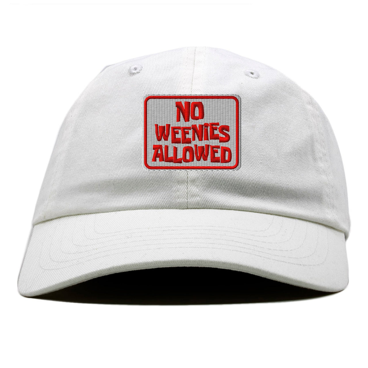 Patrick K5s Dad Hat | No Weenies Allowed, White