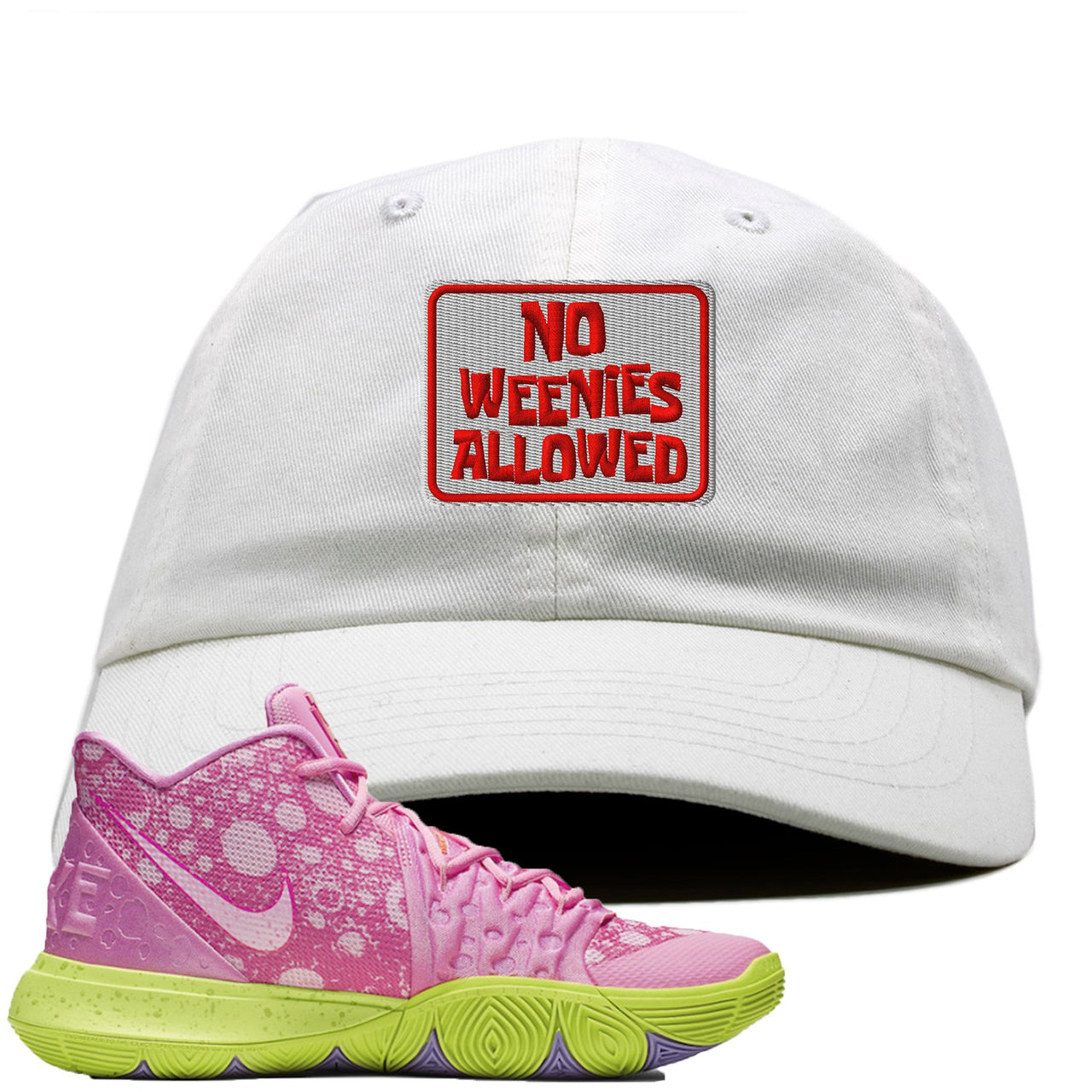Patrick K5s Dad Hat | No Weenies Allowed, White