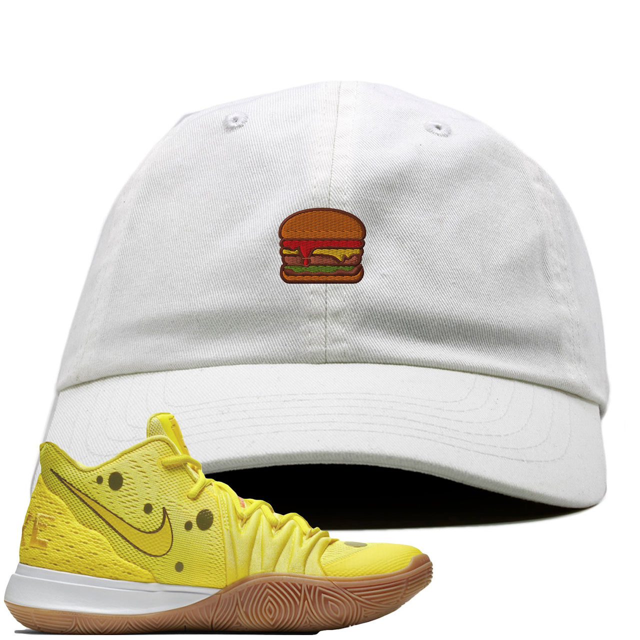 Spongebob K5s Dad Hat | Hamburger, White