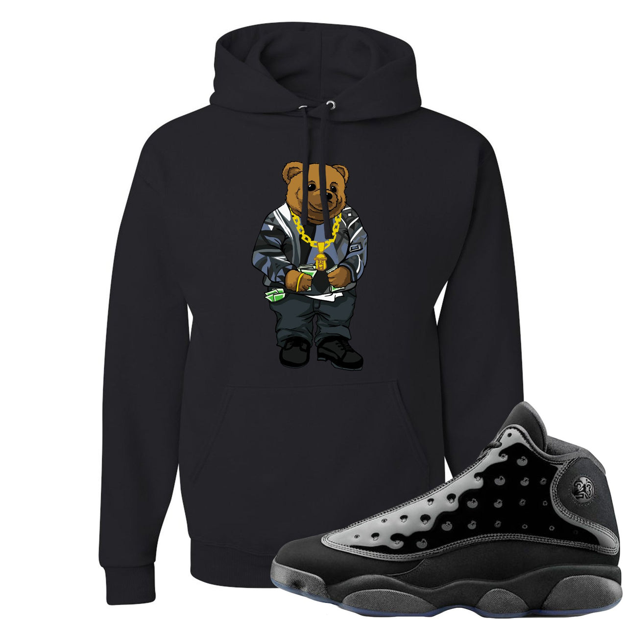 Cap and Gown 13s Hoodie | Sweater Bear, Black
