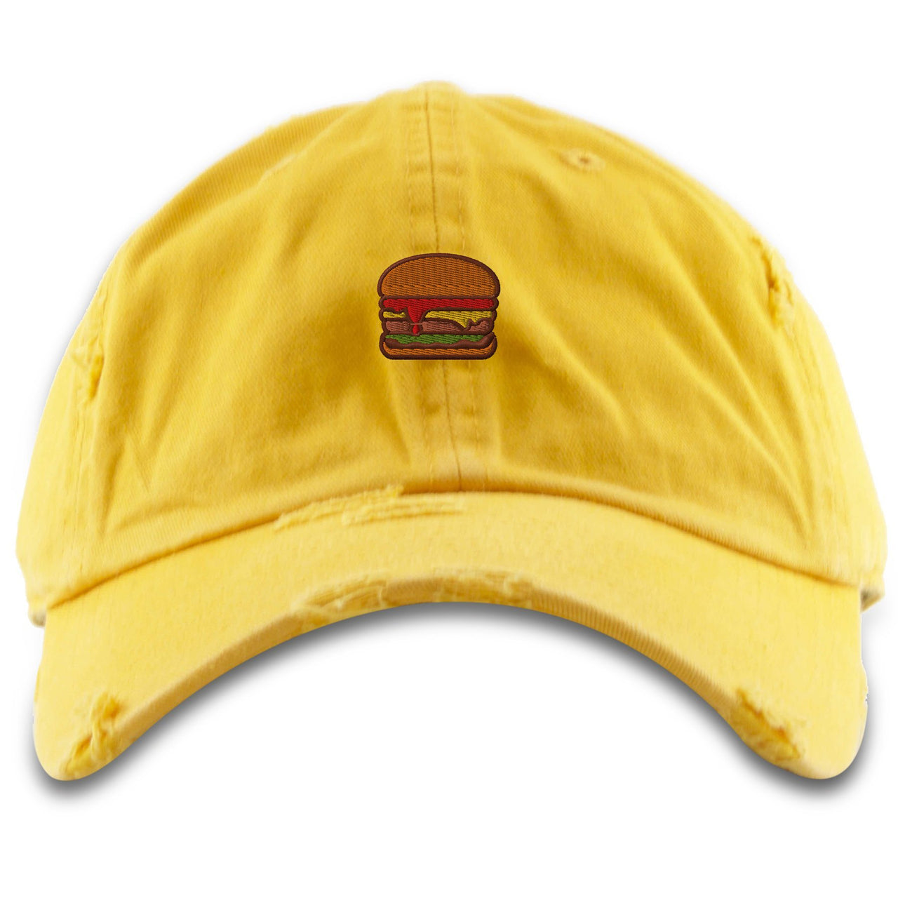Spongebob K5s Distressed Dad Hat | Hamburger, Yellow