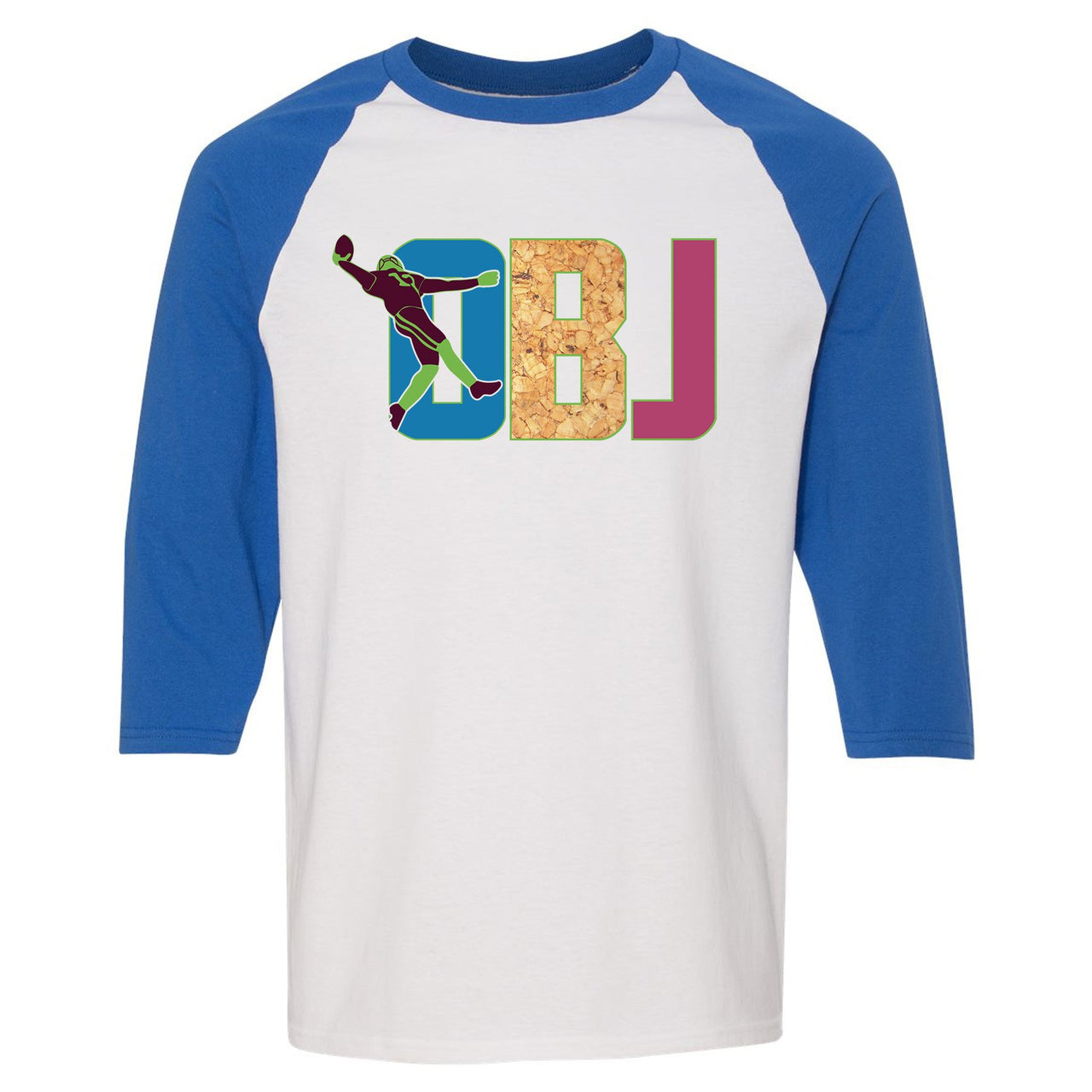 OBJ 720s Raglan T Shirt | OBJ, White and Blue