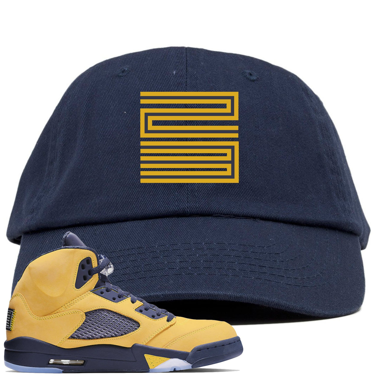 Michigan Inspire 5s Dad Hat | 23, Navy Blue