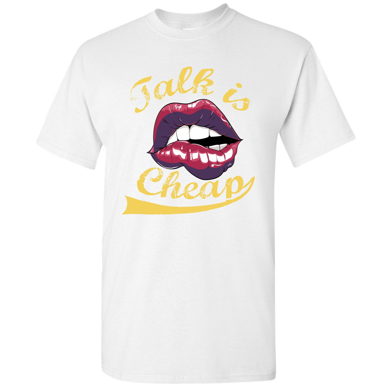 Varsity Maize Mid Blazers T Shirt | Talking Lips, White