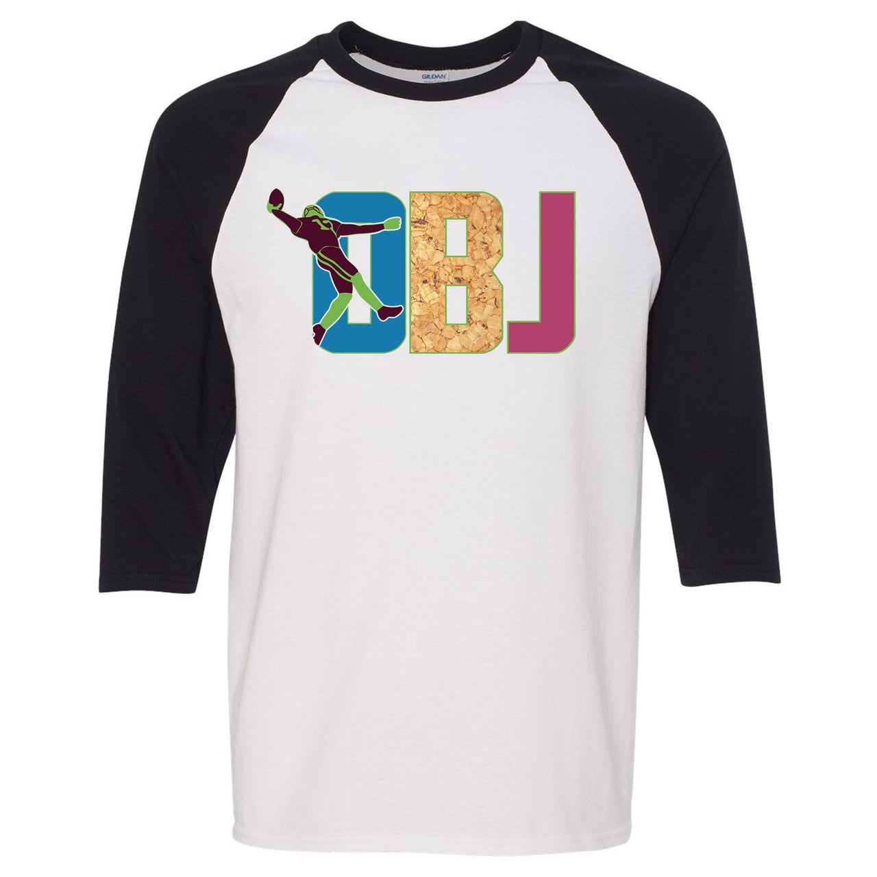 OBJ 720s Raglan T Shirt | OBJ, White and Black