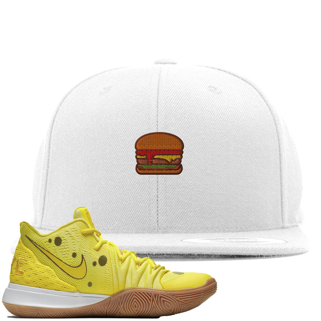 Spongebob K5s Snapback | Hamburger, White
