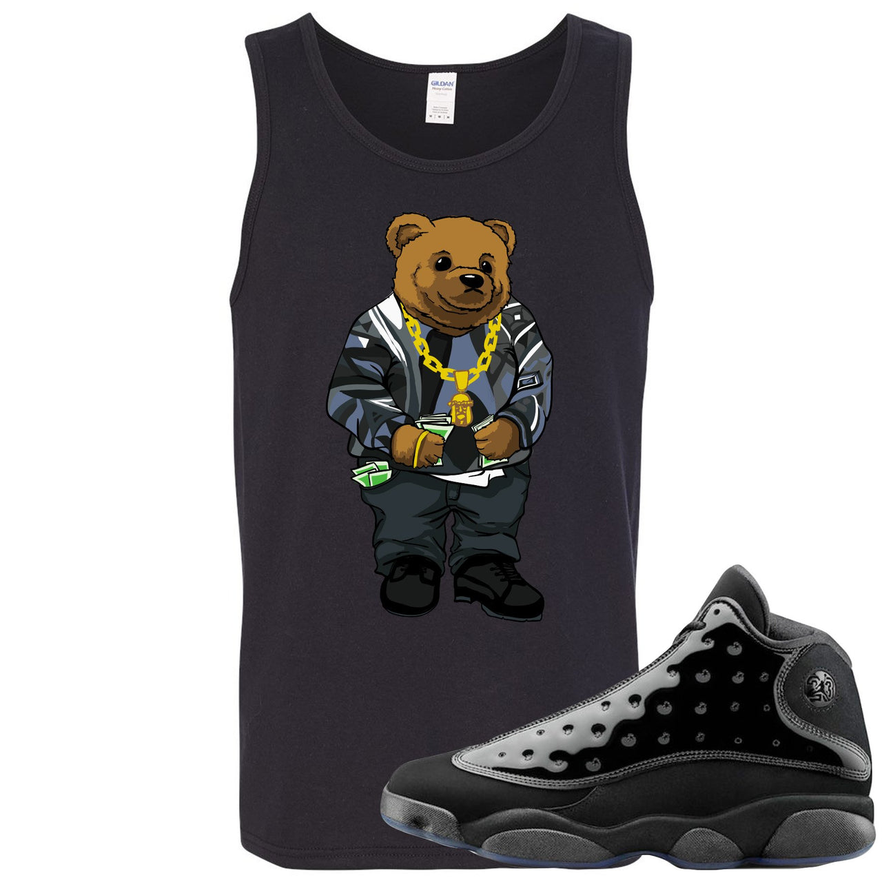 Cap and Gown 13s Mens Tank Top | Sweater Bear, Black