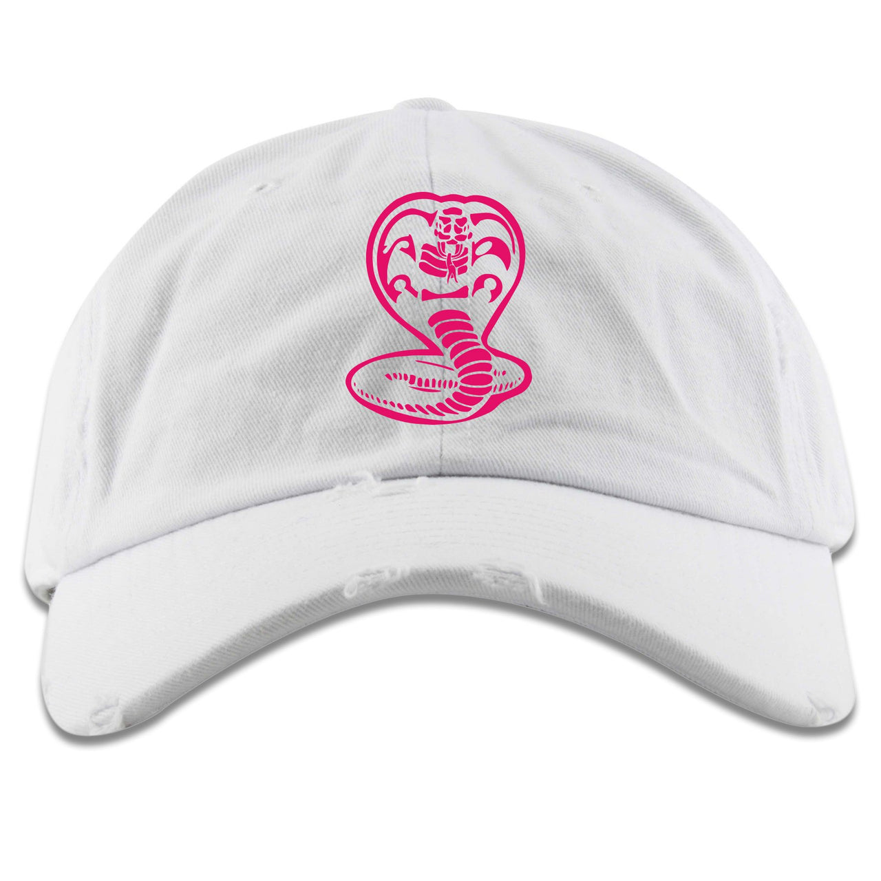 Pink Snakeskin WMNS Low 11s Distressed Dad Hat | Cobra Snake, White