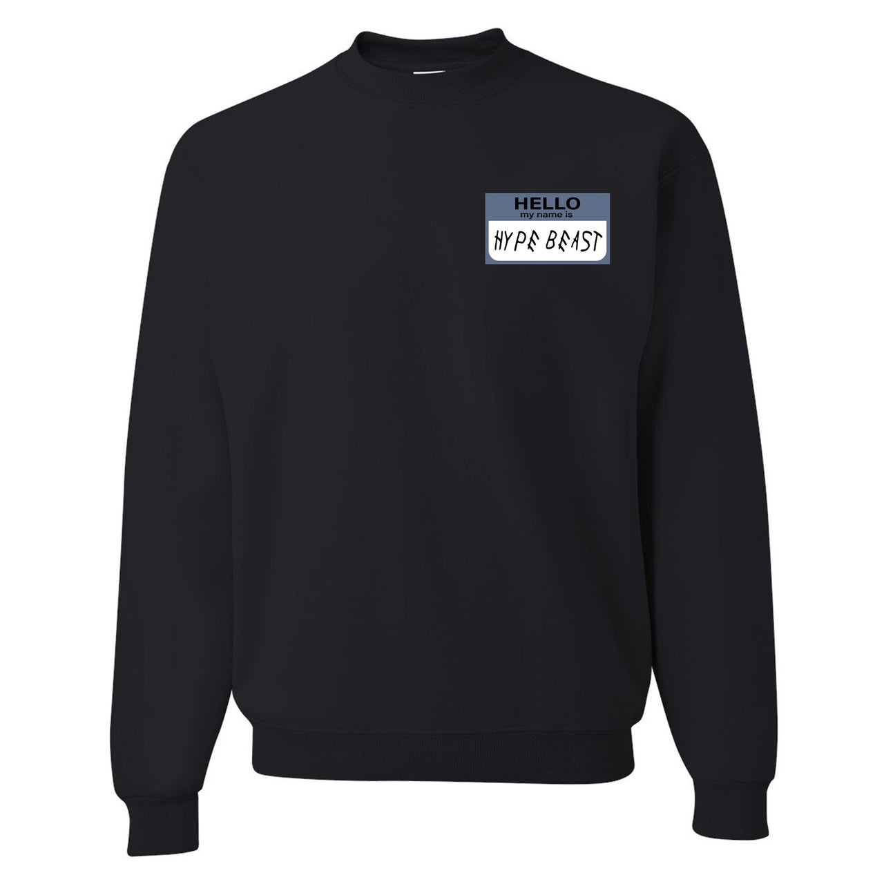 Cap and Gown 13s Crewneck Sweatshirt | Hello My Name is Hype Beast Woe Style, Black