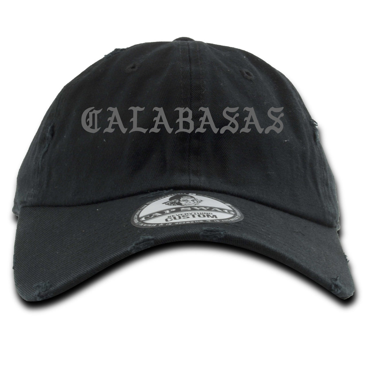 Vanta v2 700s Distressed Dad Hat | Calabasas, Black