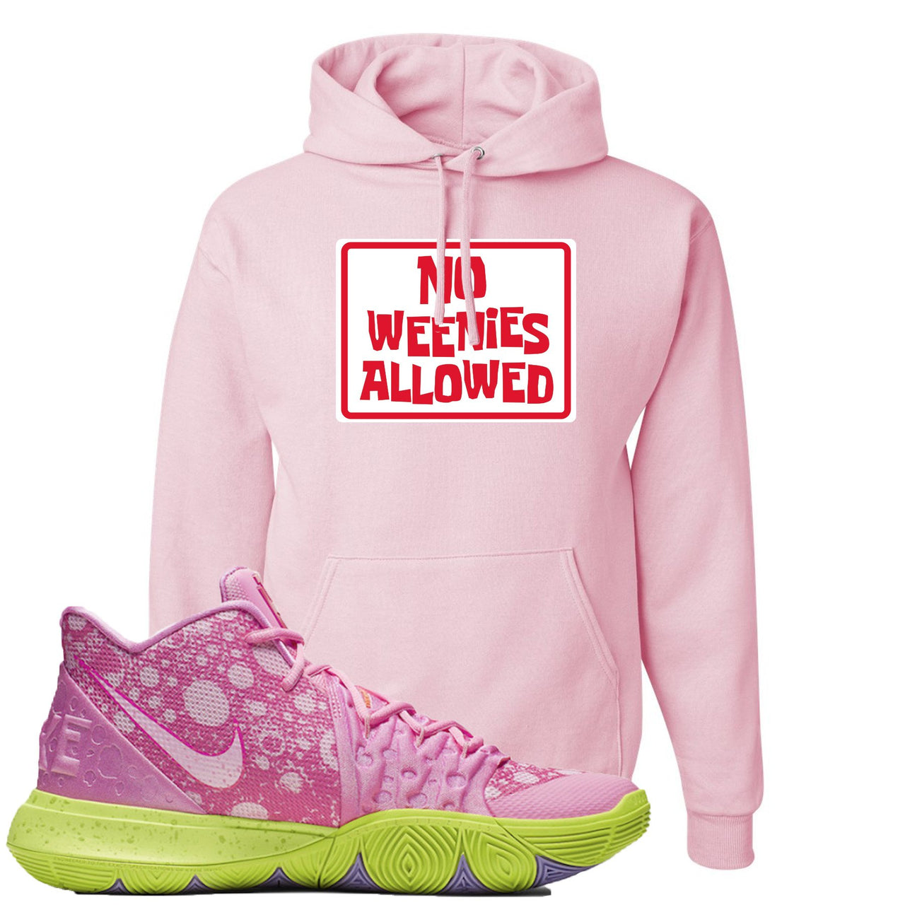 Patrick K5s Hoodie | No Weenies Allowed, Light Pink