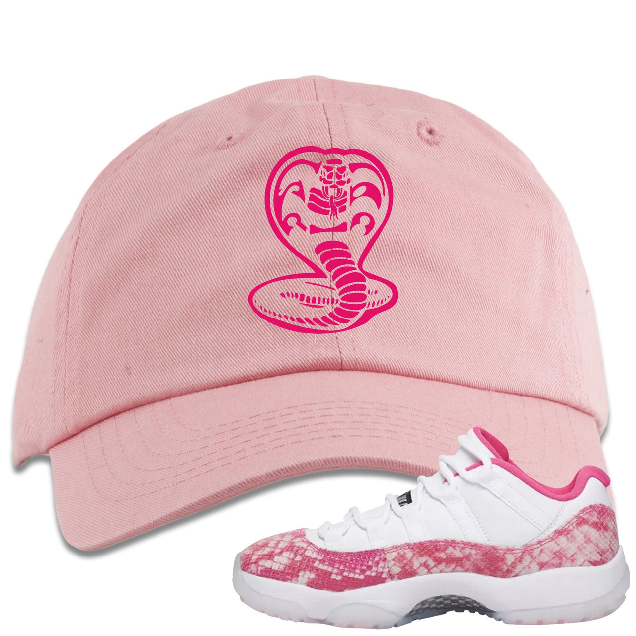 Pink Snakeskin WMNS Low 11s Dad Hat | Cobra Snake, Light Pink