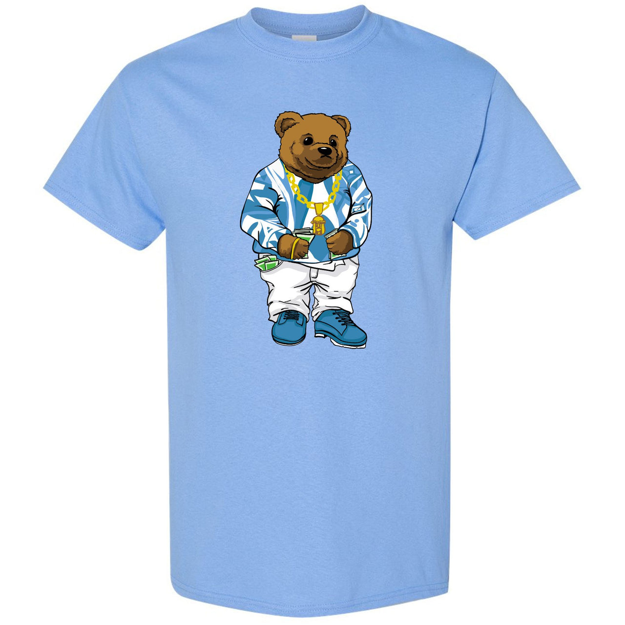 UNC Low 1s T Shirt | Sweater Bear, Light Blue