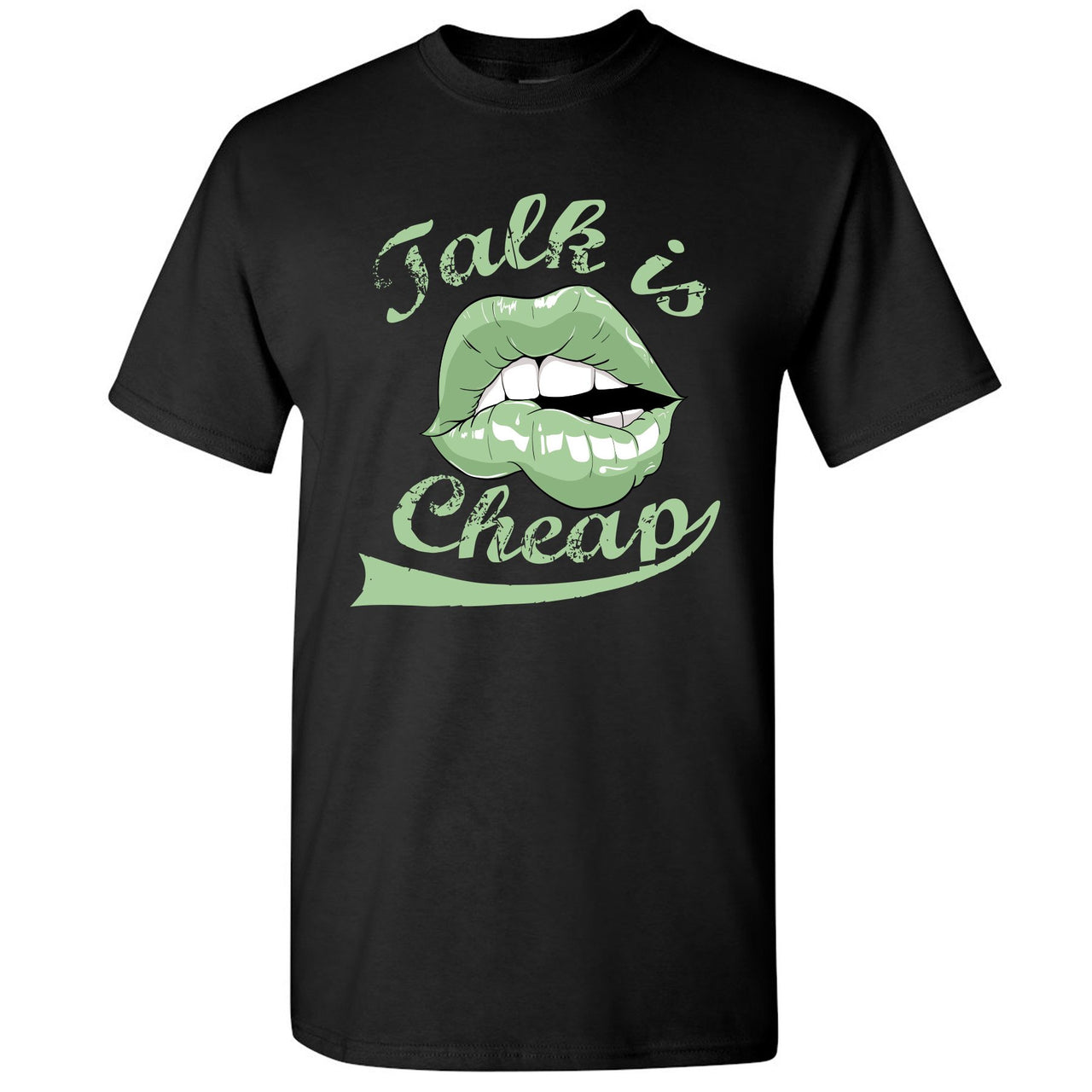 Fresh Mint 95s T Shirt | Talking Lips, Black