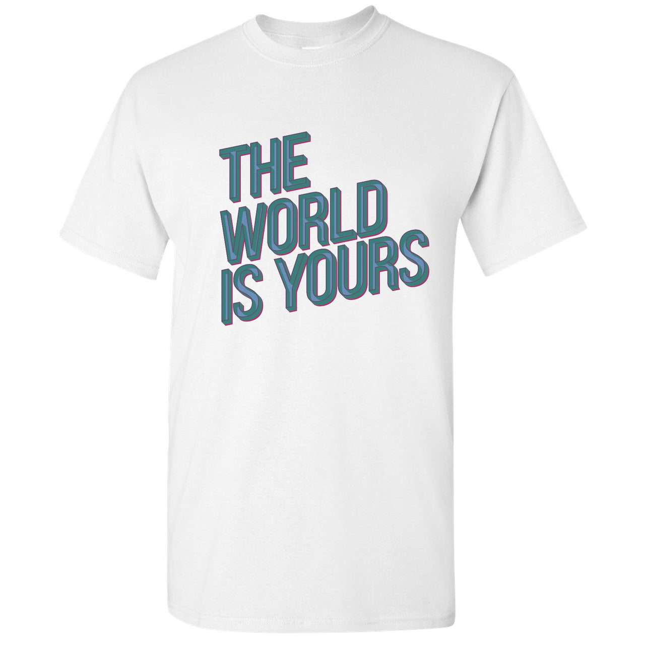 Mystic Green 200s T Shirt | The World Is Yours, White