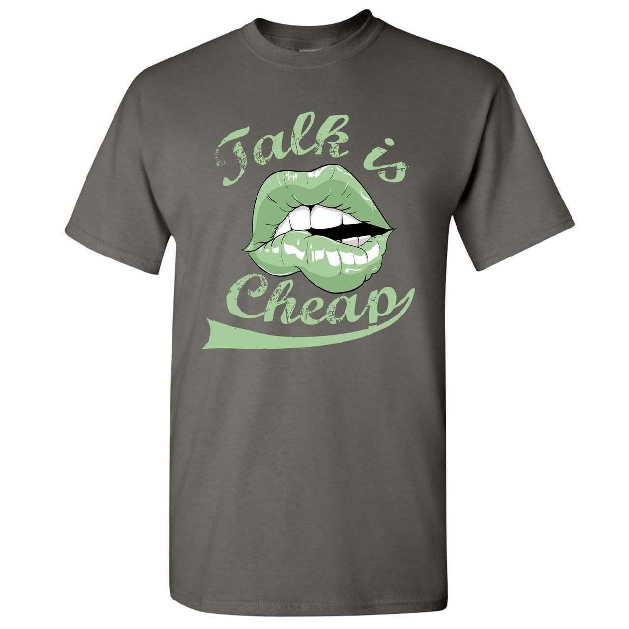 Fresh Mint 95s T Shirt | Talking Lips, Charcoal